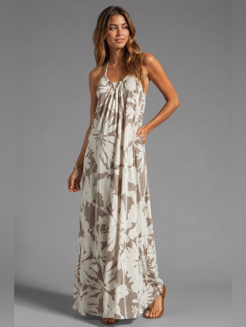 Floral Halter Maxi Dress